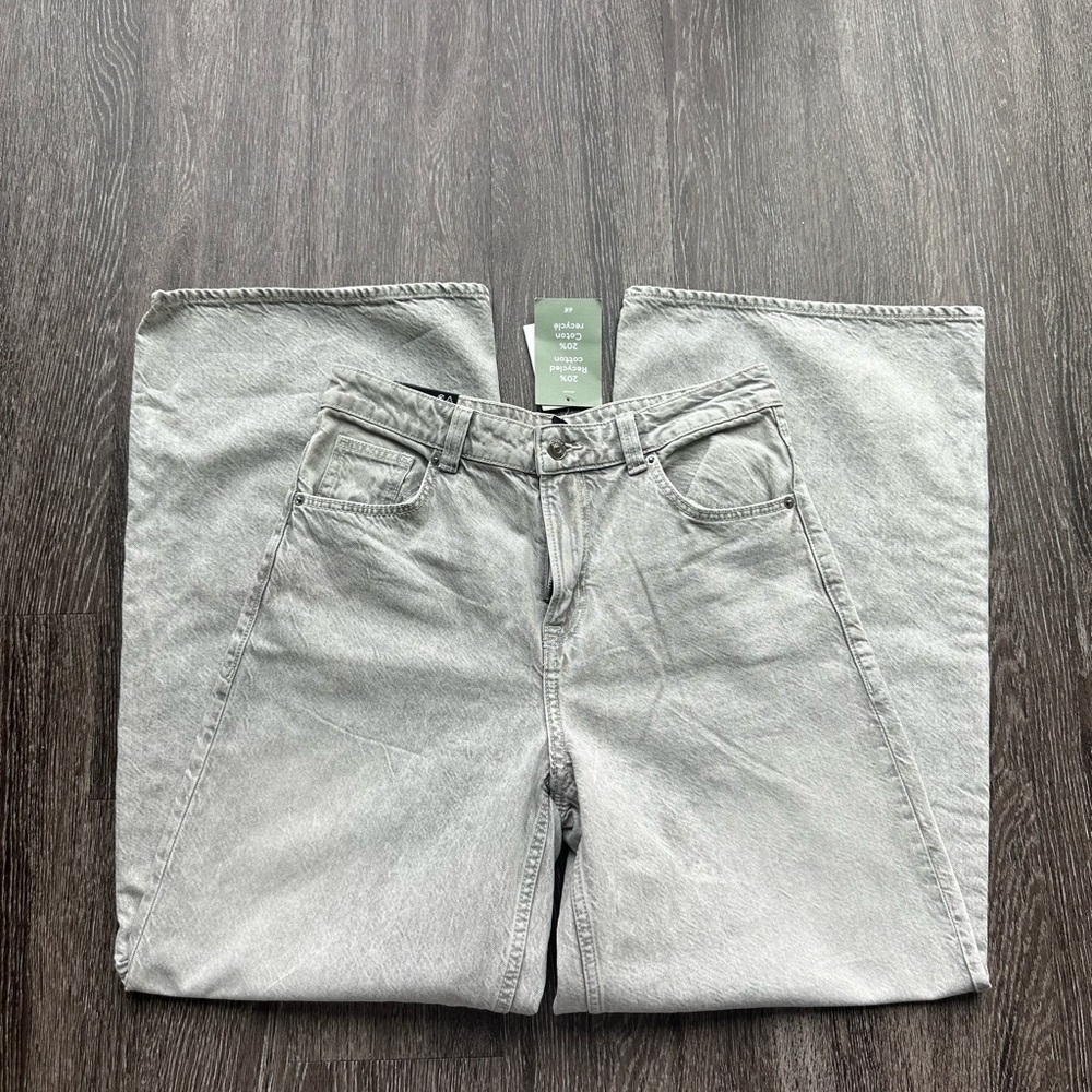 H&M Soft Gray Women's Wide Leg Jeans